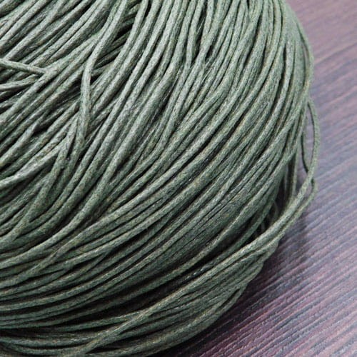 Sznurek bawełniany woskowany 1mm oliwkowy (5m)