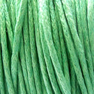 Sznurek bawełniany woskowany 1mm zielony (5m)
