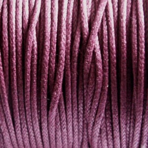 Sznurek bawełniany woskowany 1mm bordowy (5m)