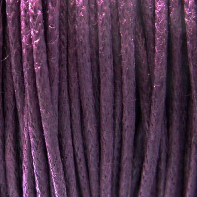 Sznurek bawełniany woskowany 1mm ciemny fiolet (5m)