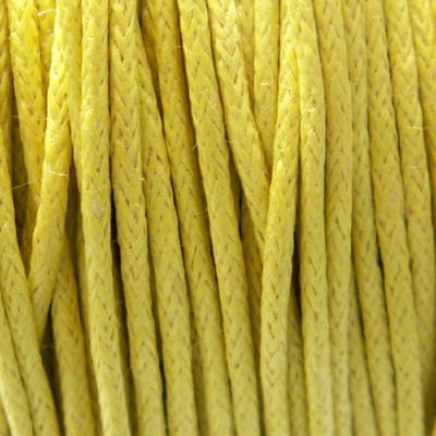 Sznurek bawełniany woskowany 1mm żółty (5m)