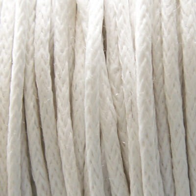 Sznurek bawełniany woskowany 1mm biały (5m)