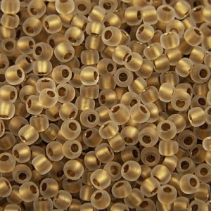 TOHO Round 8/0 Frosted Gold-Lined Crystal (10g)