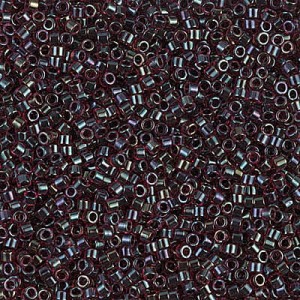 Miyuki Delica 11/0 DB0297 Garnet Inside Dyed Dark Grey (5gram)