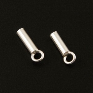 Końcówki do rzemieni ze srebra 2.3mm (2szt)