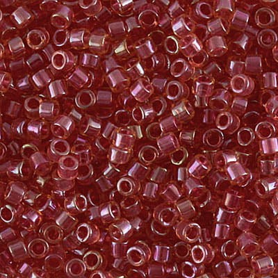 Miyuki Delica 11/0 DB0062 Topaz Inside Dyed Lt Cranberry AB (5gram)