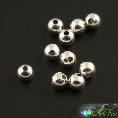 Kuleczka metalowa 3mm srebrna (100szt.)