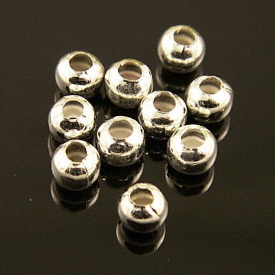 Kuleczka metalowa 6mm srebrna (50szt)