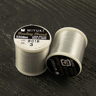 Nici Miyuki nylonowe 0.2mm Silver (1op.-55 jardów)