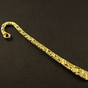 Zakładka do książki z metalu 80mmx20mm złota (1szt)