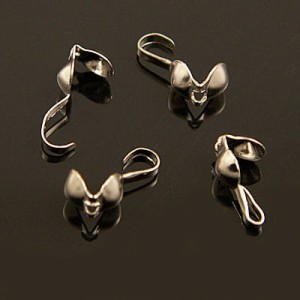 Łapaczki metalowe 12mm ciemne srebrne (10szt)