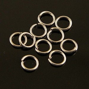 Ogniwko otwarte metalowe 5x0.7mm ciemne srebrne (100szt)