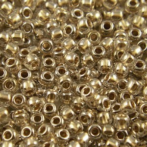 TOHO Round 8/0 Gold-Lined Crystal (10g)