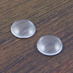 Kaboszon szklany koło 25x6mm przezroczysty (2szt.)