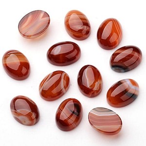 Kaboszon agat pomarańczowy owal 18-19mmx13mm (1szt.)