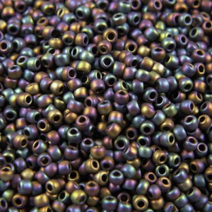 Koraliki TOHO Round 11/0 Semi Glazed Rainbow - Jet (10g)