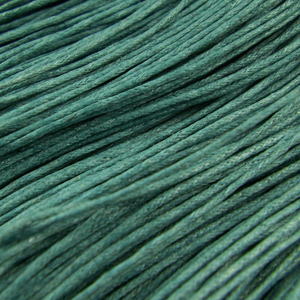 Sznurek bawełniany woskowany 1mm morski (5m)