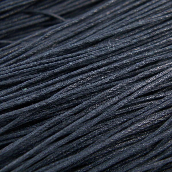 Sznurek bawełniany woskowany 1mm ciemny granatowy (5m)