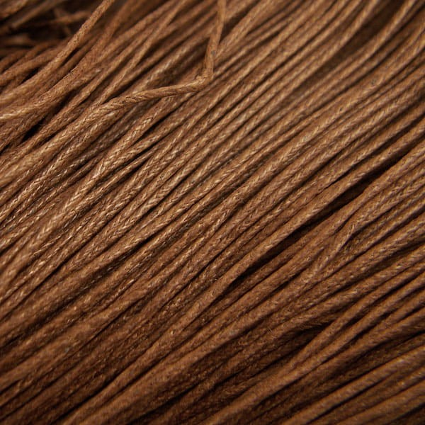 Sznurek bawełniany woskowany 1mm jasny brązowy (5m)