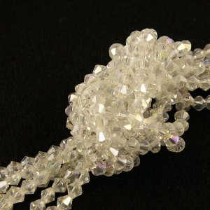 Kryształki ze szkła 4mm crystal AB (80szt.)