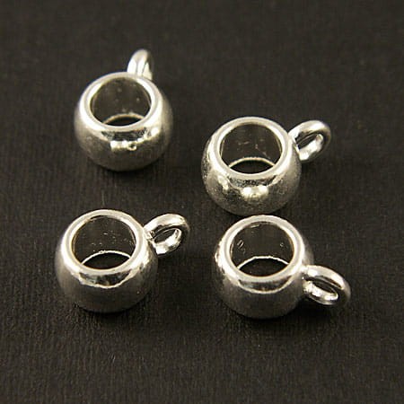 Podwieszka metalowa 11x8mm srebrna (4szt.)