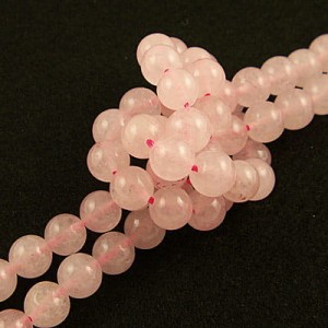 Kwarc różowy kulki 8mm (sznur 20cm)