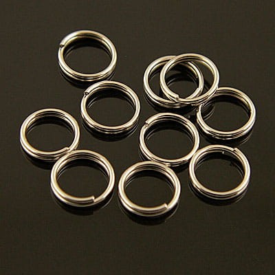 Ogniwko sprężynka metalowe 6mm ciemne srebrne (100szt.)