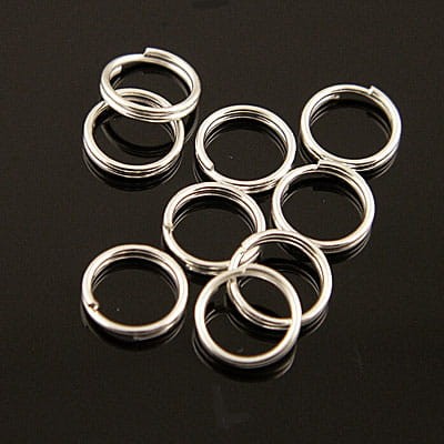 Ogniwko sprężynka metalowe 7mm srebrne (100szt.)