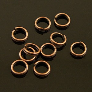 Ogniwko sprężynka metalowe 5x1.3mm miedziane (100szt.)