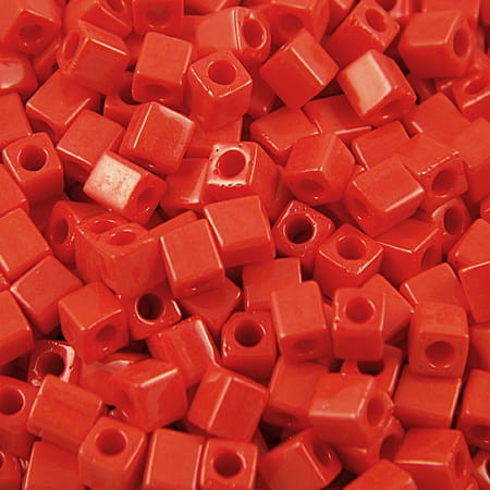 Miyuki Square ze szkła SB0407 Opaque Red 4mm (5gram)