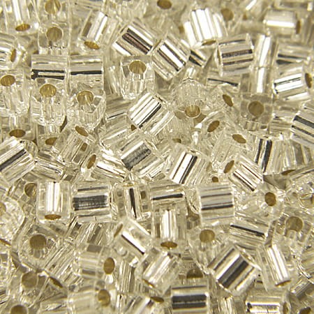 Miyuki Square ze szkła SB0001 4mm Silver-Lined Crystal (5g)