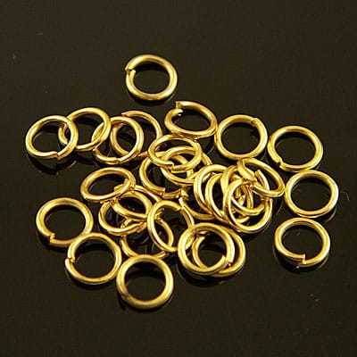 Ogniwko otwarte metalowe 5mm złote (100szt.)