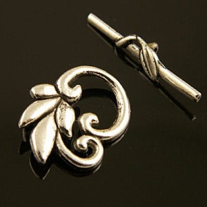 Zapięcie ozdobne metalowe kwiat 24mm (2kpl)