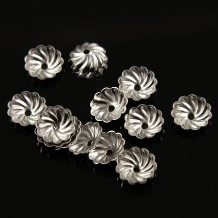 Nakładka z metalu 7mmx2mm ciemna srebrna (20szt)
