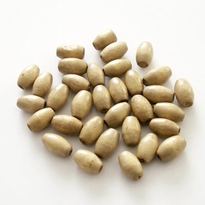 Owale z drewna 8mm x 5mm ciemno beżowe (100szt)