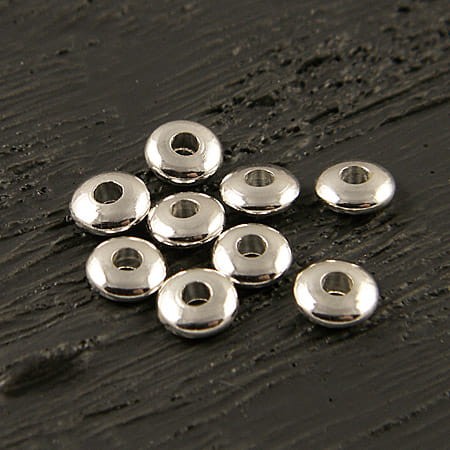 Przekładka metalowa oponka 6mmx2mm srebrna (10szt.)