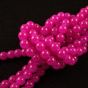 Kulki ze szkła 6mm półprzezroczyste fuksja (130szt.)