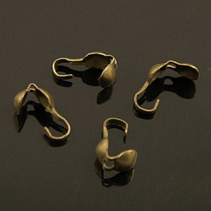 Łapaczki metalowe 12mm antyczny brąz (10szt)