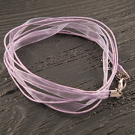 liliowa-baza-naszyjnika-wstazka-organza-ciemne-srebro
