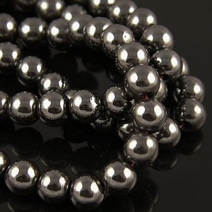 Hematyt kulki 6mm grafitowe (70szt.)