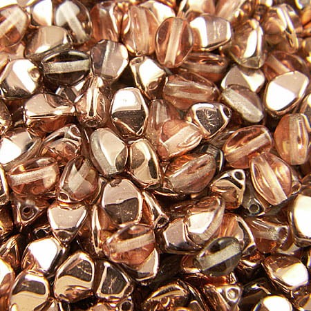 Koraliki Pinch ze szkła 5mmx3mm Crystal Capri Gold (5gram)