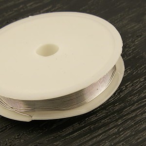 Drut miedziany 0.6mm srebrny (8m-szpulka)