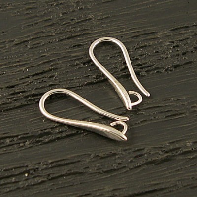 Bigle otwarte łezka z metalu 21x8mm srebrne (2szt)