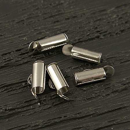 Końcówka wsuwana do bransoletki 10x4mm ciemno srebrna (4szt.)