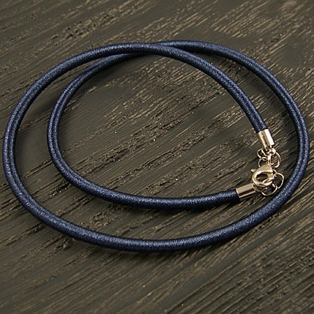 Sznurek z jedwabiu 45cmx3.5mm granatowy (1szt.)
