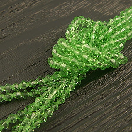 Kryształki ze szkła 4mm zielone (80szt.)