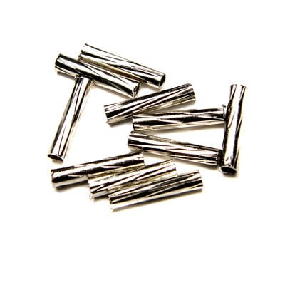Rurka prosta karbowana metalowa 10mm (10szt)