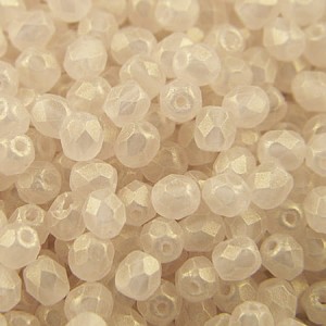 Koraliki szklane Fire Polish 4mm Sueded Gold Rosaline (40szt.)