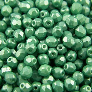 Koraliki Fire Polish czeskie szkło 4mm Pearl Shine Light Green (40szt.)