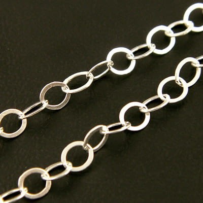 Łańcuszek Rolo okrągły 4mm ze srebra (20cm)